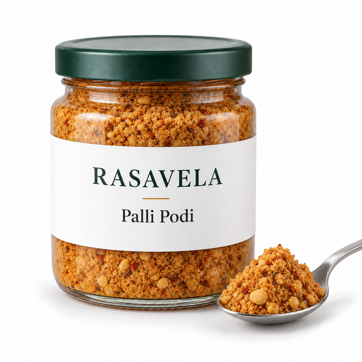Palli Podi — illustrative Rasavela packaging